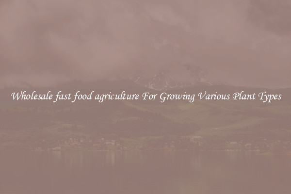 Wholesale fast food agriculture For Growing Various Plant Types