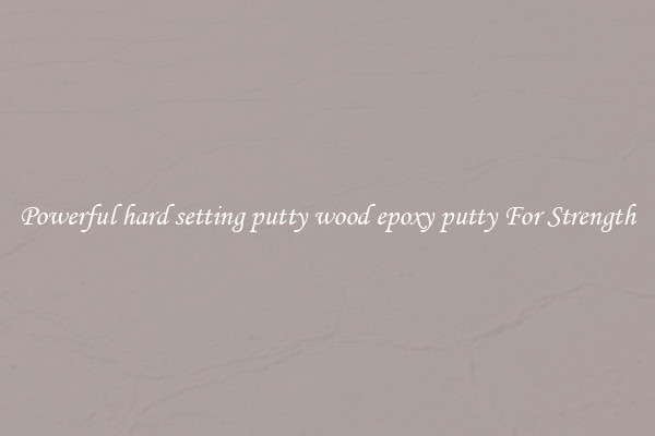 Powerful hard setting putty wood epoxy putty For Strength