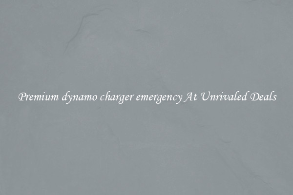 Premium dynamo charger emergency At Unrivaled Deals