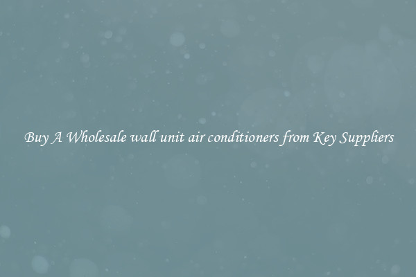Buy A Wholesale wall unit air conditioners from Key Suppliers