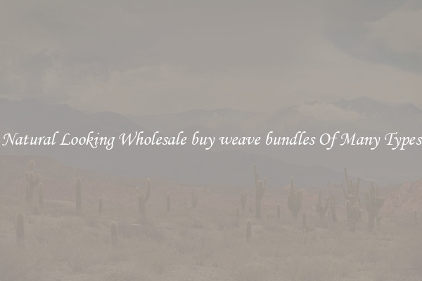 Natural Looking Wholesale buy weave bundles Of Many Types