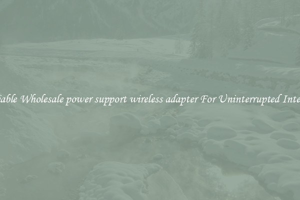 Reliable Wholesale power support wireless adapter For Uninterrupted Internet