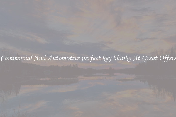 Commercial And Automotive perfect key blanks At Great Offers