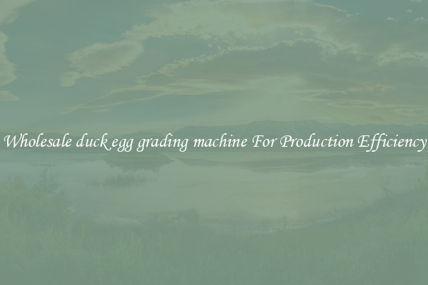 Wholesale duck egg grading machine For Production Efficiency