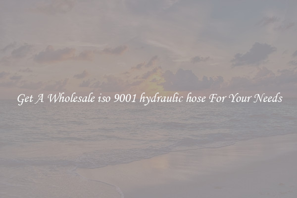 Get A Wholesale iso 9001 hydraulic hose For Your Needs