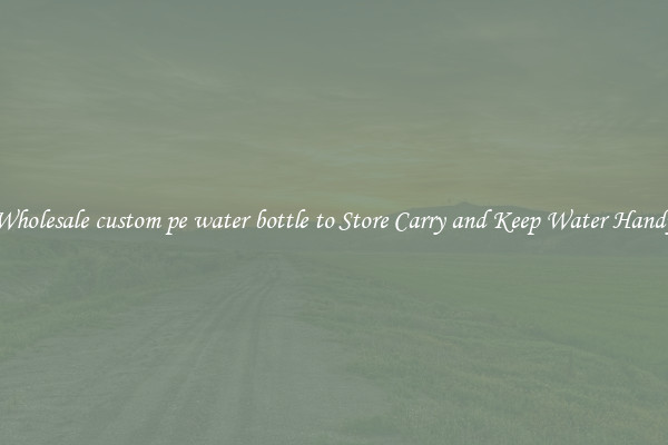 Wholesale custom pe water bottle to Store Carry and Keep Water Handy