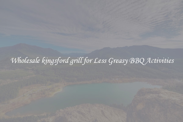 Wholesale kingsford grill for Less Greasy BBQ Activities