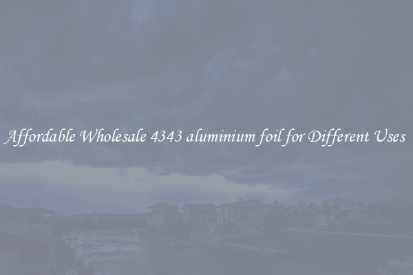 Affordable Wholesale 4343 aluminium foil for Different Uses 