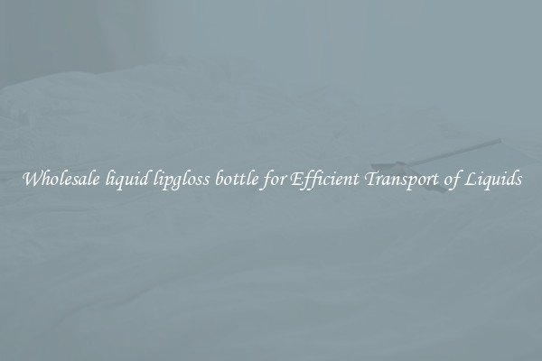 Wholesale liquid lipgloss bottle for Efficient Transport of Liquids