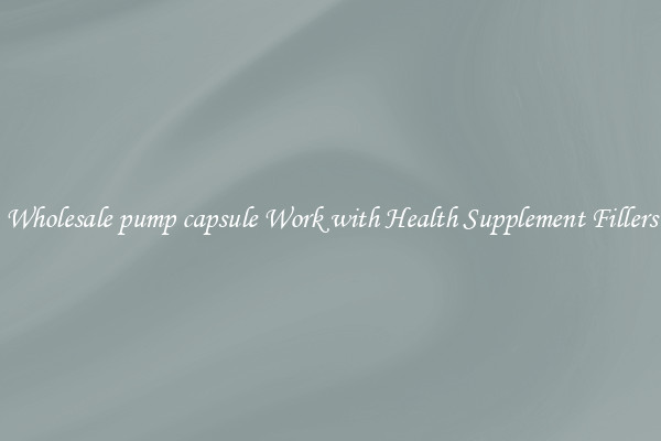 Wholesale pump capsule Work with Health Supplement Fillers