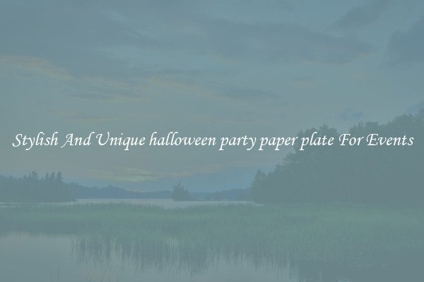 Stylish And Unique halloween party paper plate For Events