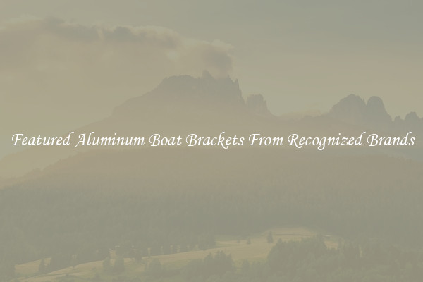 Featured Aluminum Boat Brackets From Recognized Brands