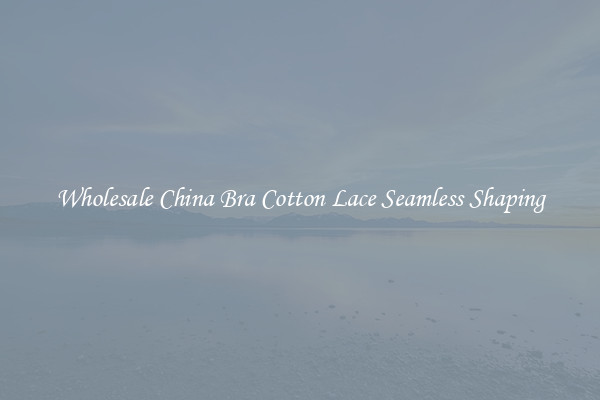 Wholesale China Bra Cotton Lace Seamless Shaping